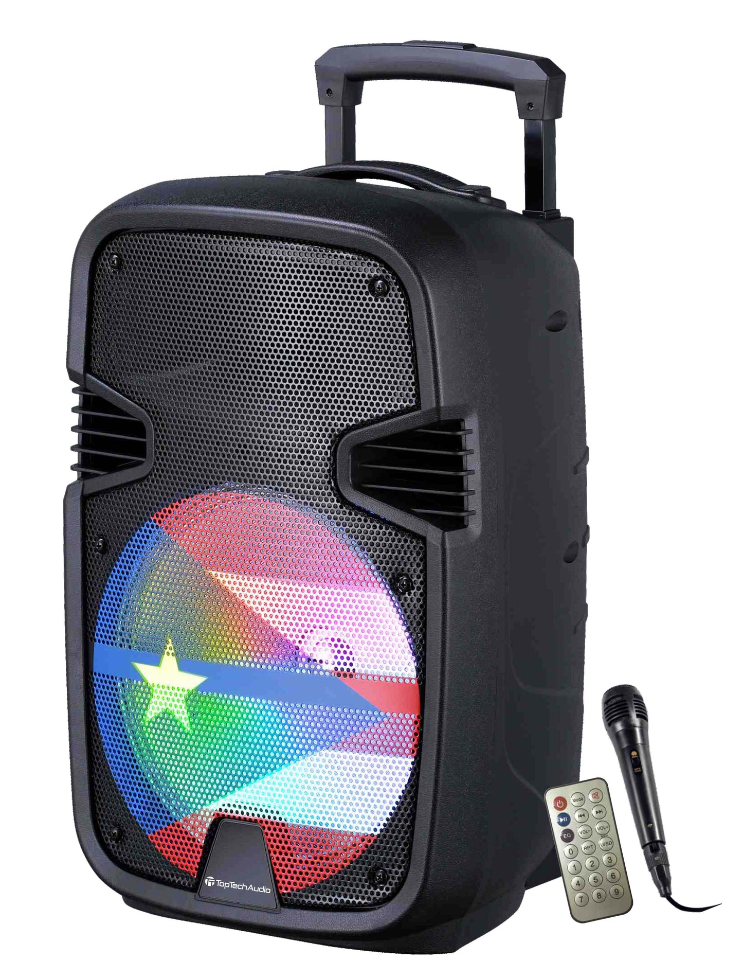 Fully Amplified Portable 12†Speaker with LED Lights - Top Tech Audio