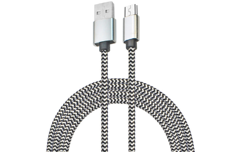 10ft Nylon Braided Micro USB Cable - Durable & Tangle-Free Design - Top Tech Audio
