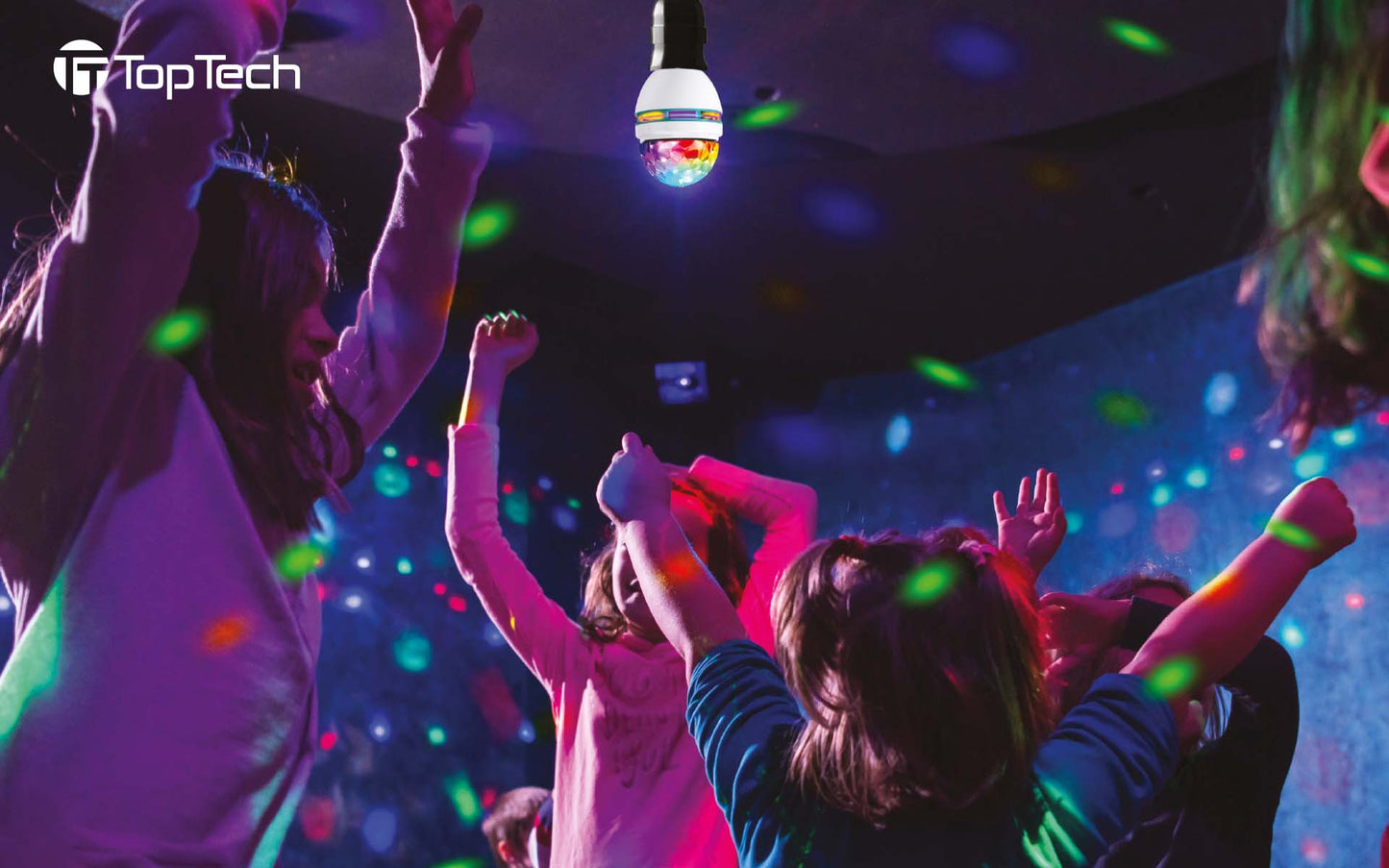 TOPTECH Disco Light Bulb, Star Projector Rotating Bluetooth Speaker for Party & Night Light - Top Tech Audio