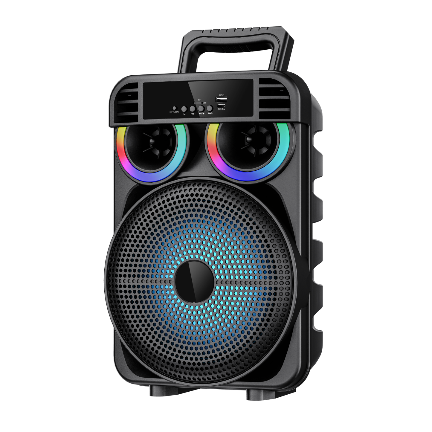 TOPTECH LEO-20 8-Inch Portable Bluetooth Party Speaker with Wireless Mic & Karaoke