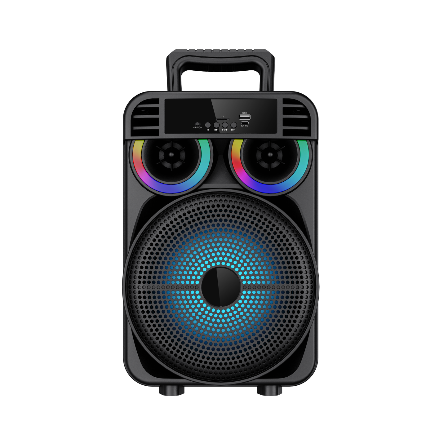 TOPTECH LEO-20 8-Inch Portable Bluetooth Party Speaker with Wireless Mic & Karaoke