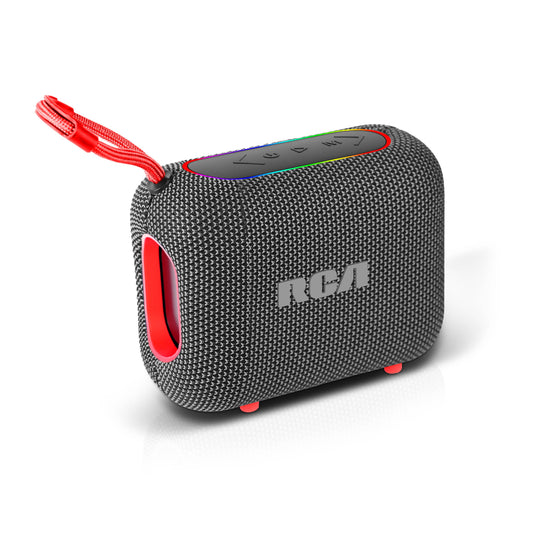 RCA BEAT-33 5W Portable Bluetooth Speaker with RGB Lights & Multiple Inputs