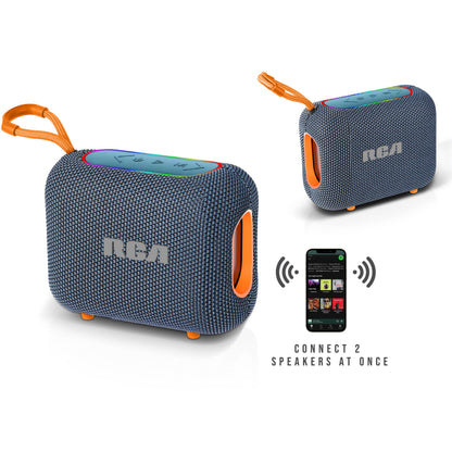 RCA BEAT-33 5W Portable Bluetooth Speaker with RGB Lights & Multiple Inputs