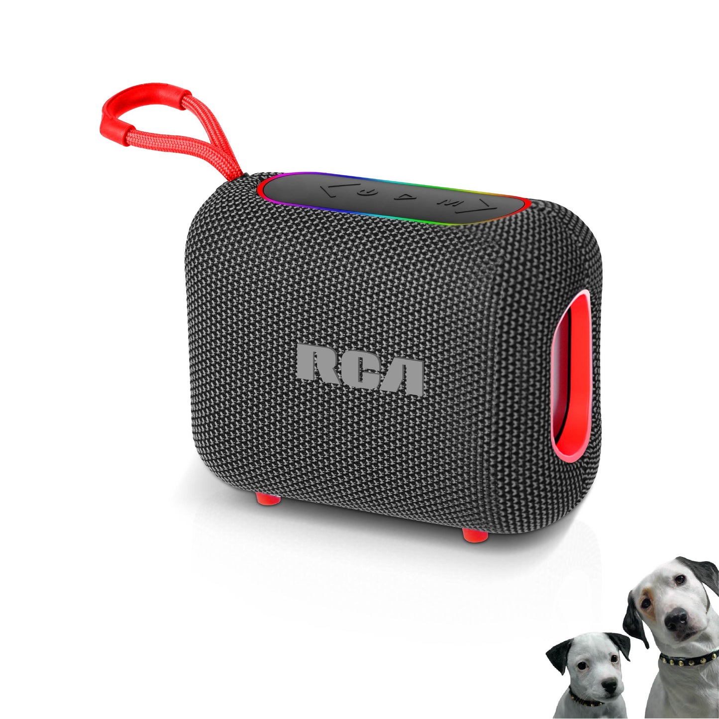 RCA BEAT-33 5W Portable Bluetooth Speaker with RGB Lights & Multiple Inputs
