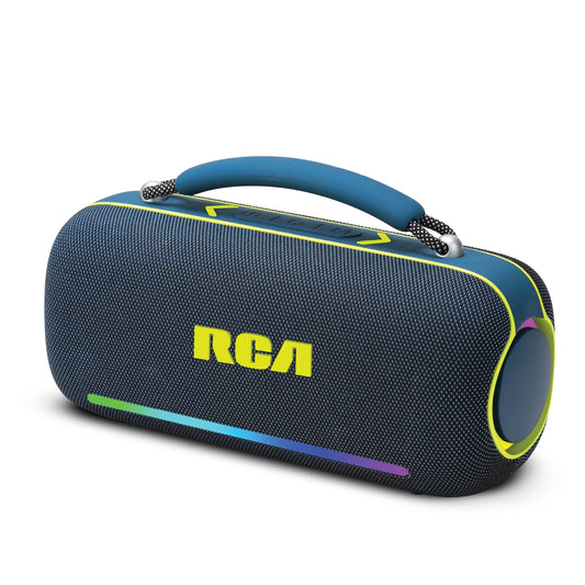 RCA BEAT-5 Portable Bluetooth Speaker 40W IPX5 Wireless Speaker with RGB Light