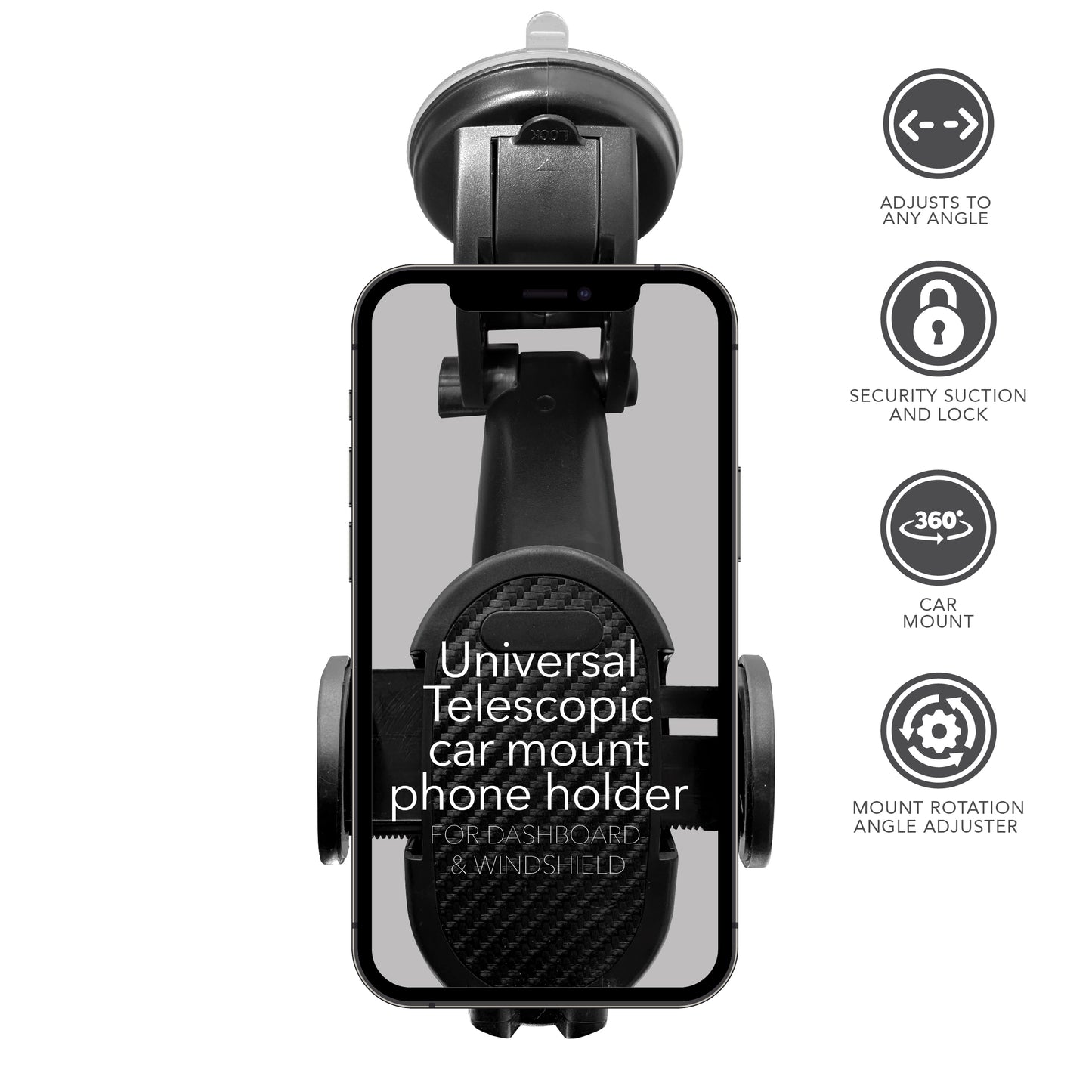 RCA CM-11 2-in-1 Universal Car Phone Holder for Dashboard & Windshield - Top Tech Audio 