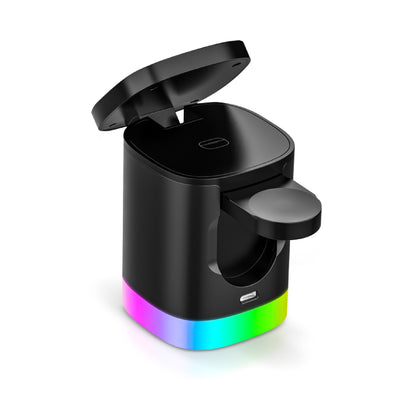 RCA 3-in-1 Wireless Charging Station for iPhone, Apple Watch & AirPods â€“ 15W Max Output - Top Tech Audio 