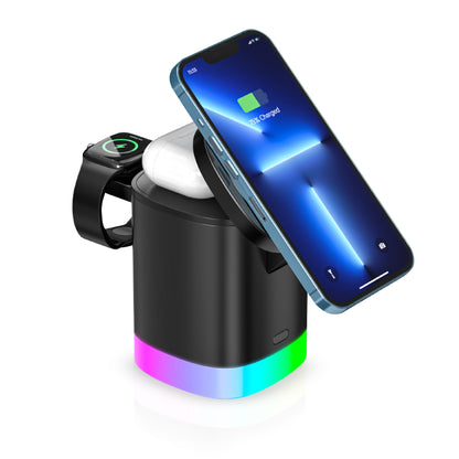 RCA 3-in-1 Wireless Charging Station for iPhone, Apple Watch & AirPods â€“ 15W Max Output - Top Tech Audio 