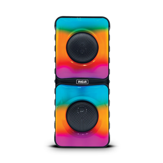RCA Disco 204 Flame Effect Bluetooth Party Speaker with Dual 4" Woofers - Top Tech Audio 
