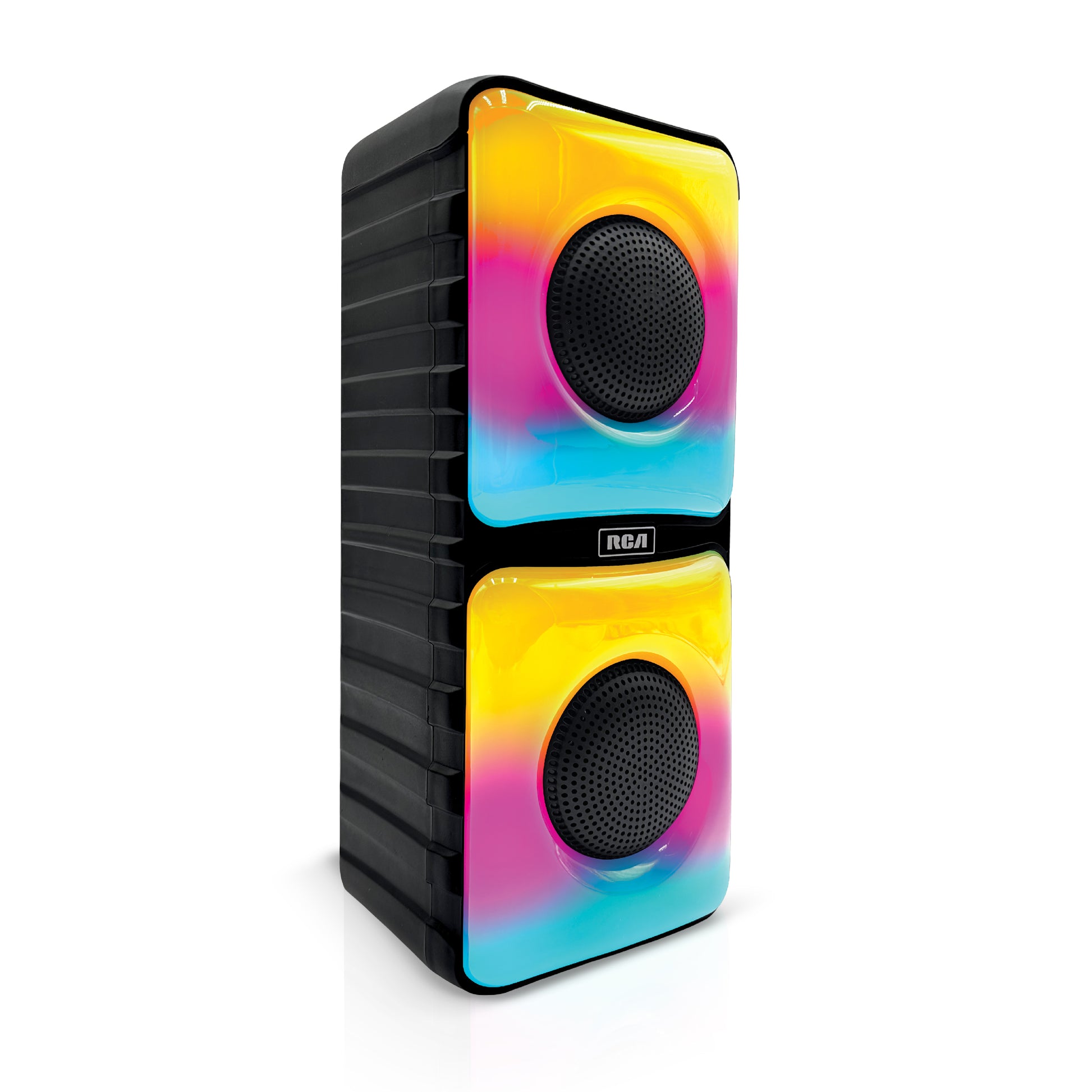 RCA Disco 204 Flame Effect Bluetooth Party Speaker with Dual 4" Woofers - Top Tech Audio 