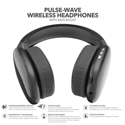 RCA Wave-56 Wireless Over-Ear Bluetooth Headphones, 20H Playtime, Hi-Res Audio - Top Tech Audio 
