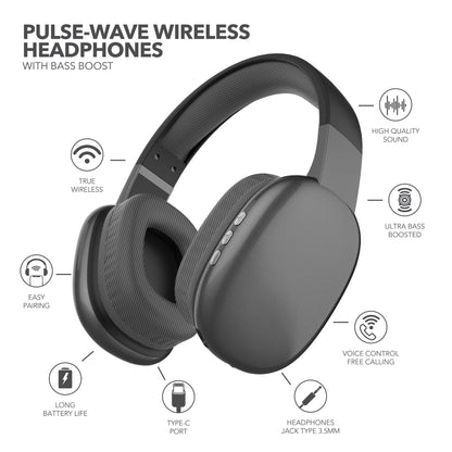 RCA Wave-56 Wireless Over-Ear Bluetooth Headphones, 20H Playtime, Hi-Res Audio - Top Tech Audio 