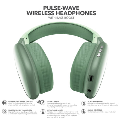 RCA Wave-56 Wireless Over-Ear Bluetooth Headphones, 20H Playtime, Hi-Res Audio - Top Tech Audio 