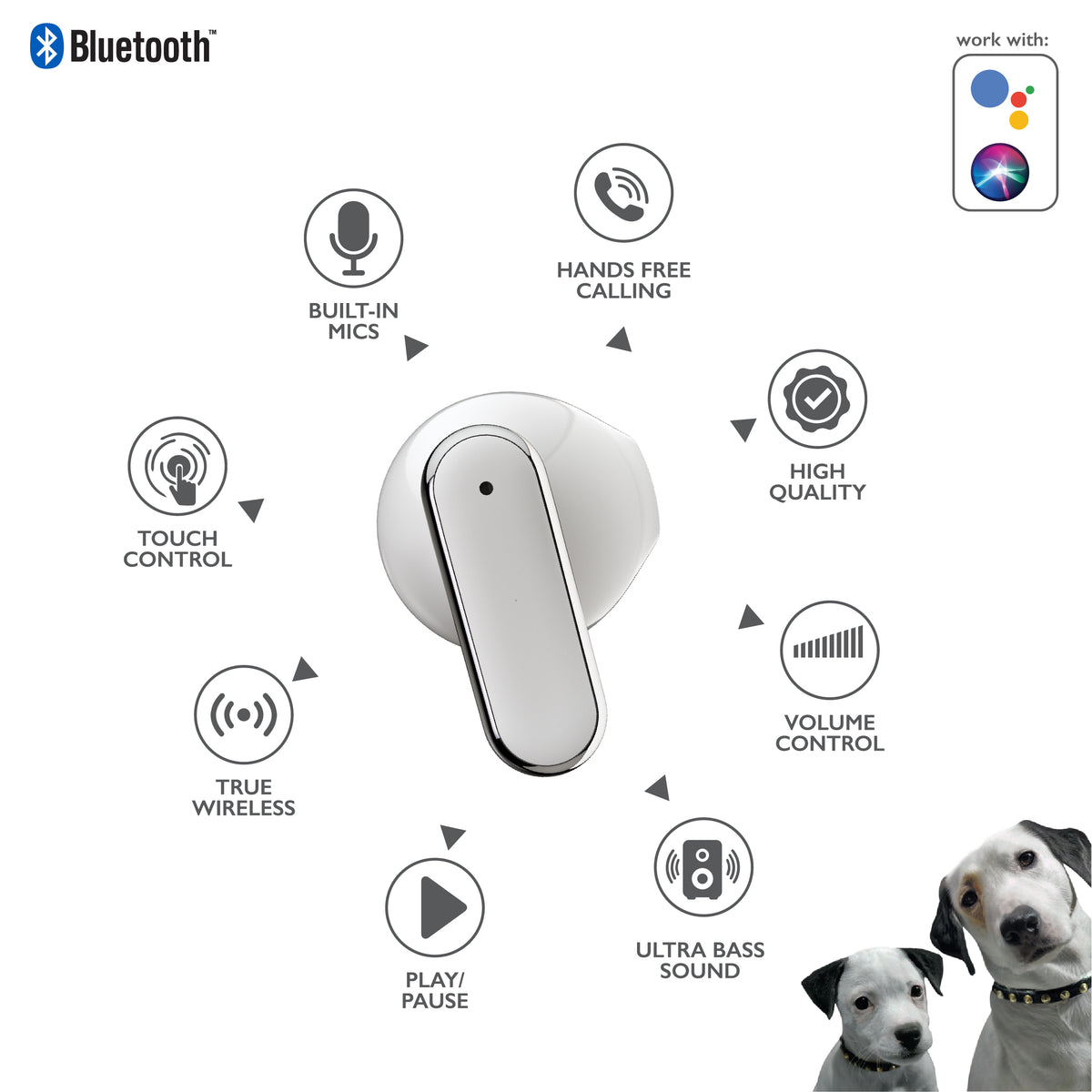 RCA TUNE-20 True Wireless Earbuds with Dual Pair Design
