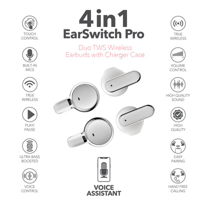 RCA TUNE-20 True Wireless Earbuds with Dual Pair Design