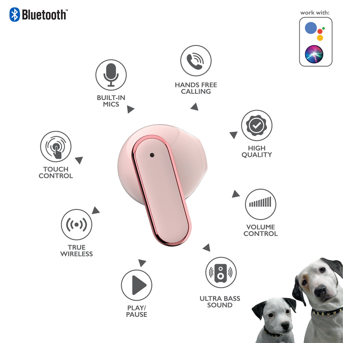 RCA TUNE-20 True Wireless Earbuds with Dual Pair Design