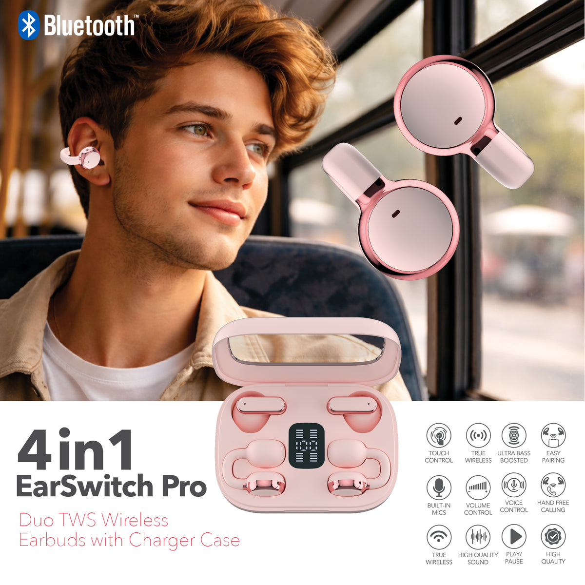 RCA TUNE-20 True Wireless Earbuds with Dual Pair Design