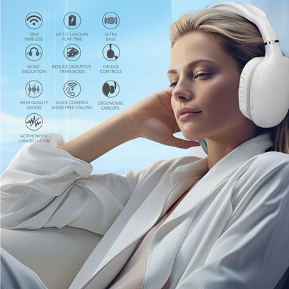RCA Wave-53 Active Noise Cancelling Headphones, 12H Playtime, Hi-Res Audio - Top Tech Audio 