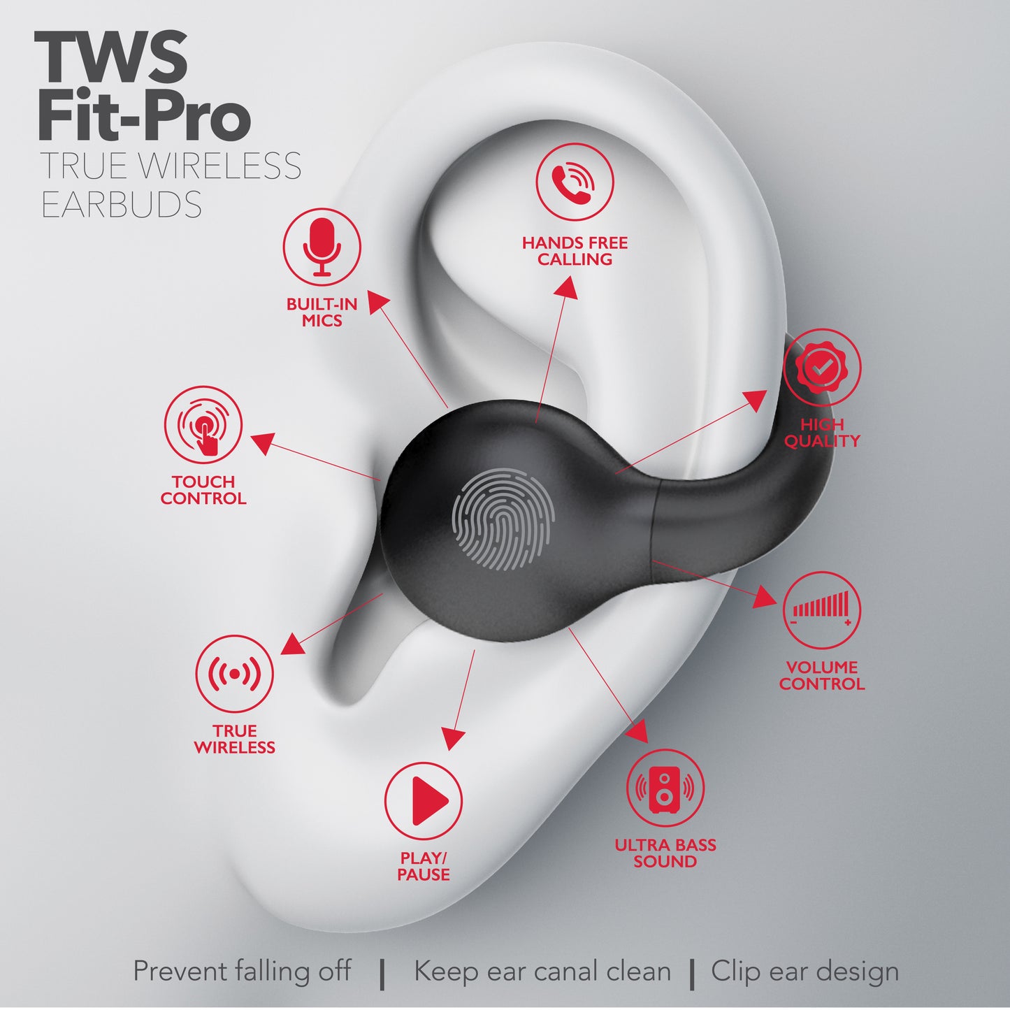 RCA Wave-66 True Wireless Earbuds, 20H Playtime, Hi-Res Audio, Big Bass - Top Tech Audio 
