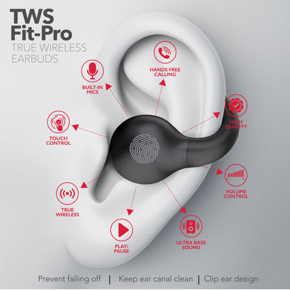 RCA Wave-66 True Wireless Earbuds, 20H Playtime, Hi-Res Audio, Big Bass - Top Tech Audio 