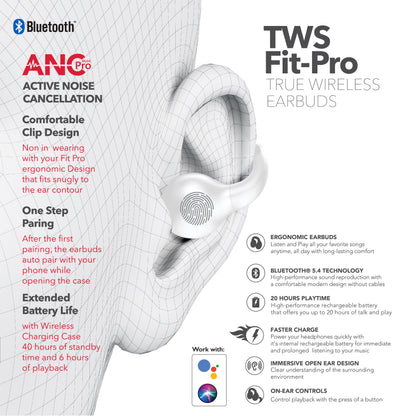 RCA Wave-66 True Wireless Earbuds, 20H Playtime, Hi-Res Audio, Big Bass - Top Tech Audio 