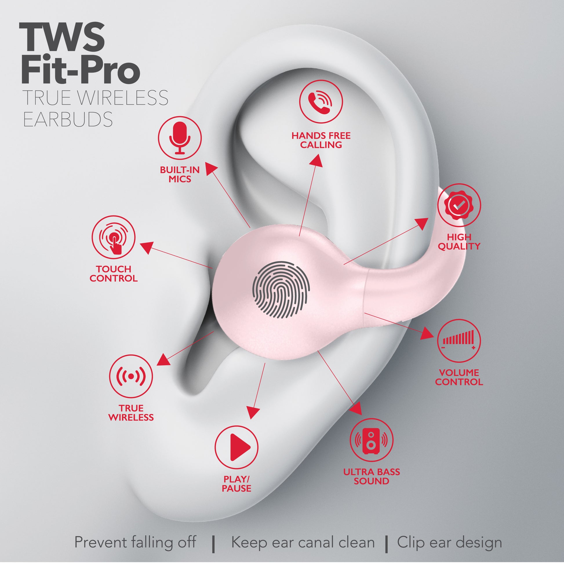 RCA Wave-66 True Wireless Earbuds, 20H Playtime, Hi-Res Audio, Big Bass - Top Tech Audio 