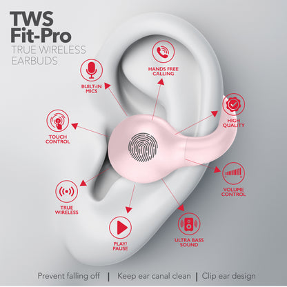 RCA Wave-66 True Wireless Earbuds, 20H Playtime, Hi-Res Audio, Big Bass - Top Tech Audio 