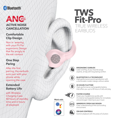 RCA Wave-66 True Wireless Earbuds, 20H Playtime, Hi-Res Audio, Big Bass - Top Tech Audio 