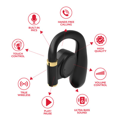 RCA Wave-68 True Wireless Earbuds, 20H Playtime, Hi-Res Audio, Big Bass - Top Tech Audio 