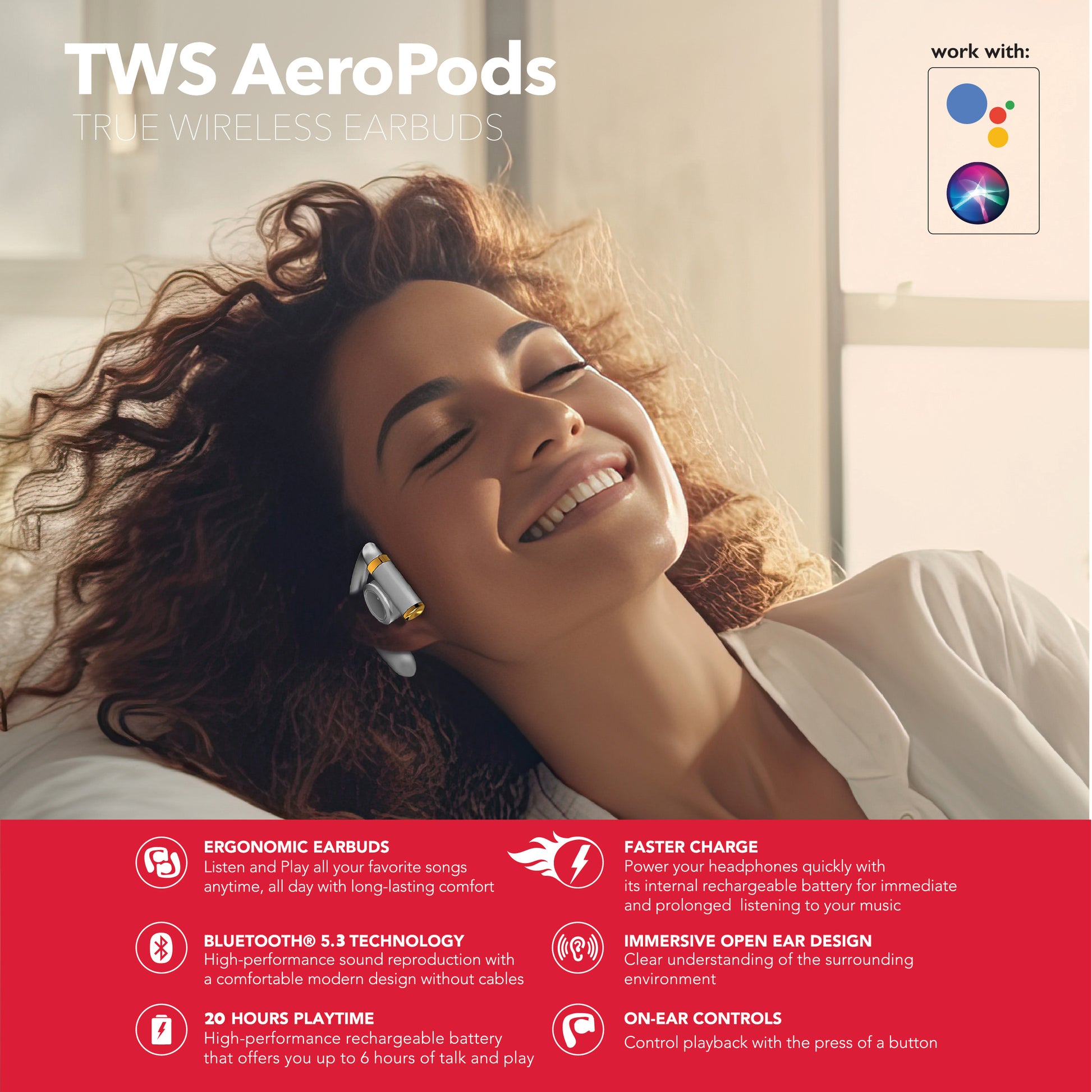 RCA Wave-68 True Wireless Earbuds, 20H Playtime, Hi-Res Audio, Big Bass - Top Tech Audio 