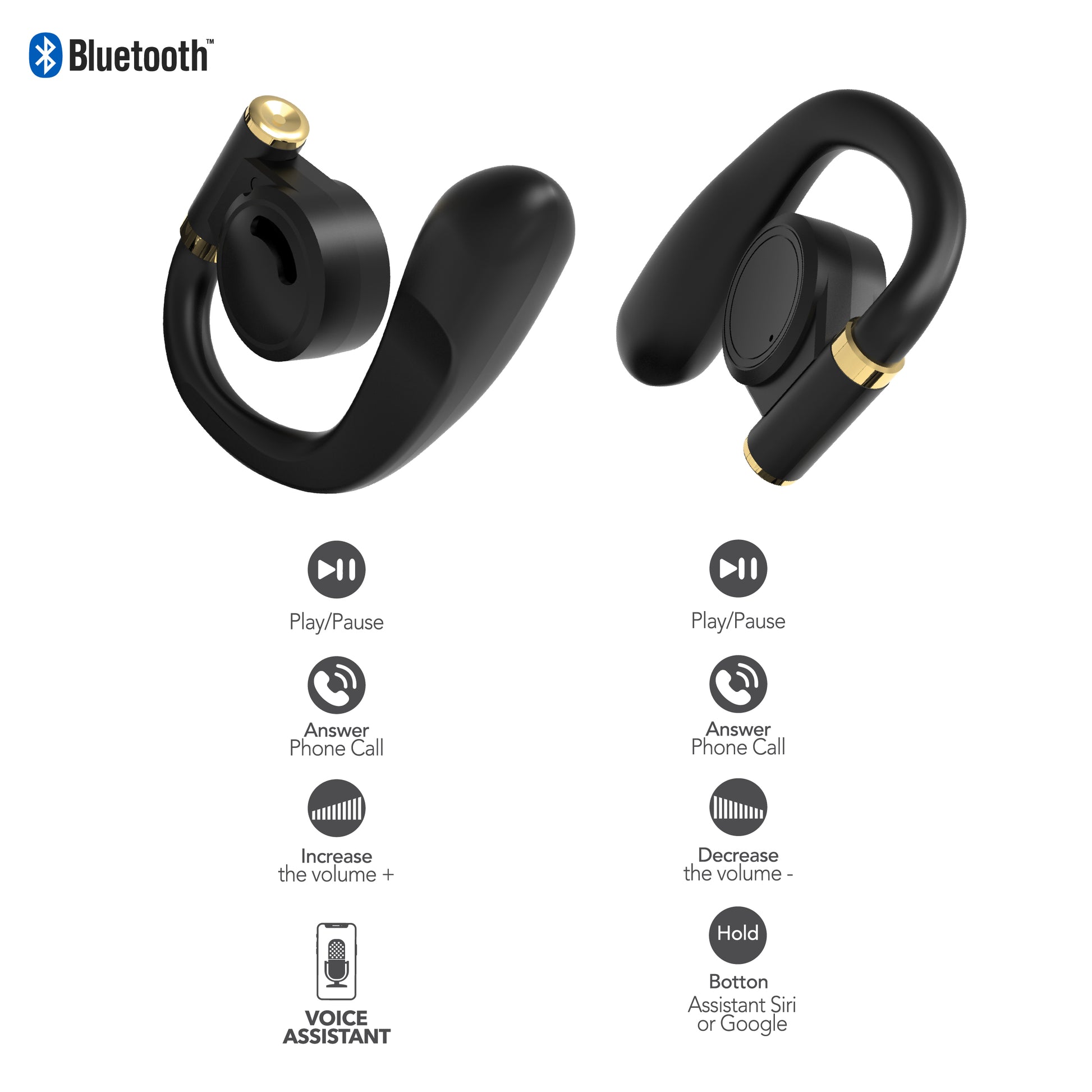 RCA Wave-68 True Wireless Earbuds, 20H Playtime, Hi-Res Audio, Big Bass - Top Tech Audio 