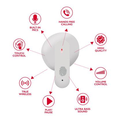 RCA Wave-78 True Wireless Earbuds, 20H Playtime, Hi-Res Audio, Big Bass - Top Tech Audio 