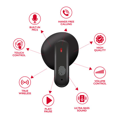 RCA Wave-78 True Wireless Earbuds, 20H Playtime, Hi-Res Audio, Big Bass - Top Tech Audio 