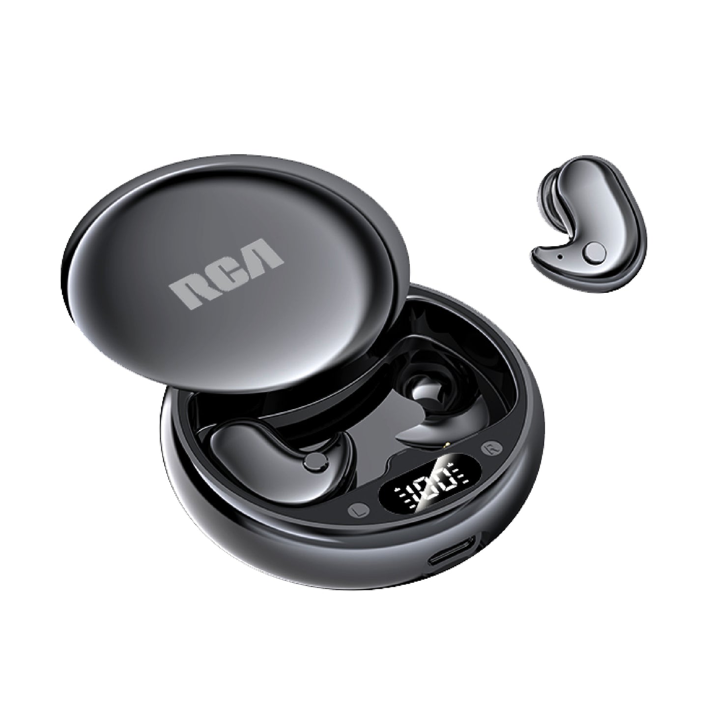 RCA Wave-80 True Wireless Earbuds, 20H Playtime, Hi-Res Audio, Big Bass - Top Tech Audio 
