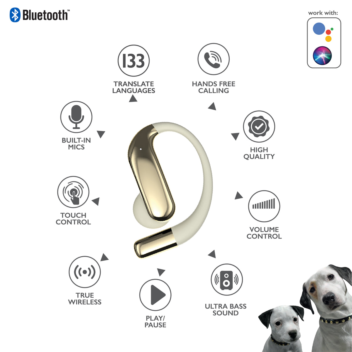 RCA TUNE-85 True Wireless Earbuds with AI Translation in 133 Languages
