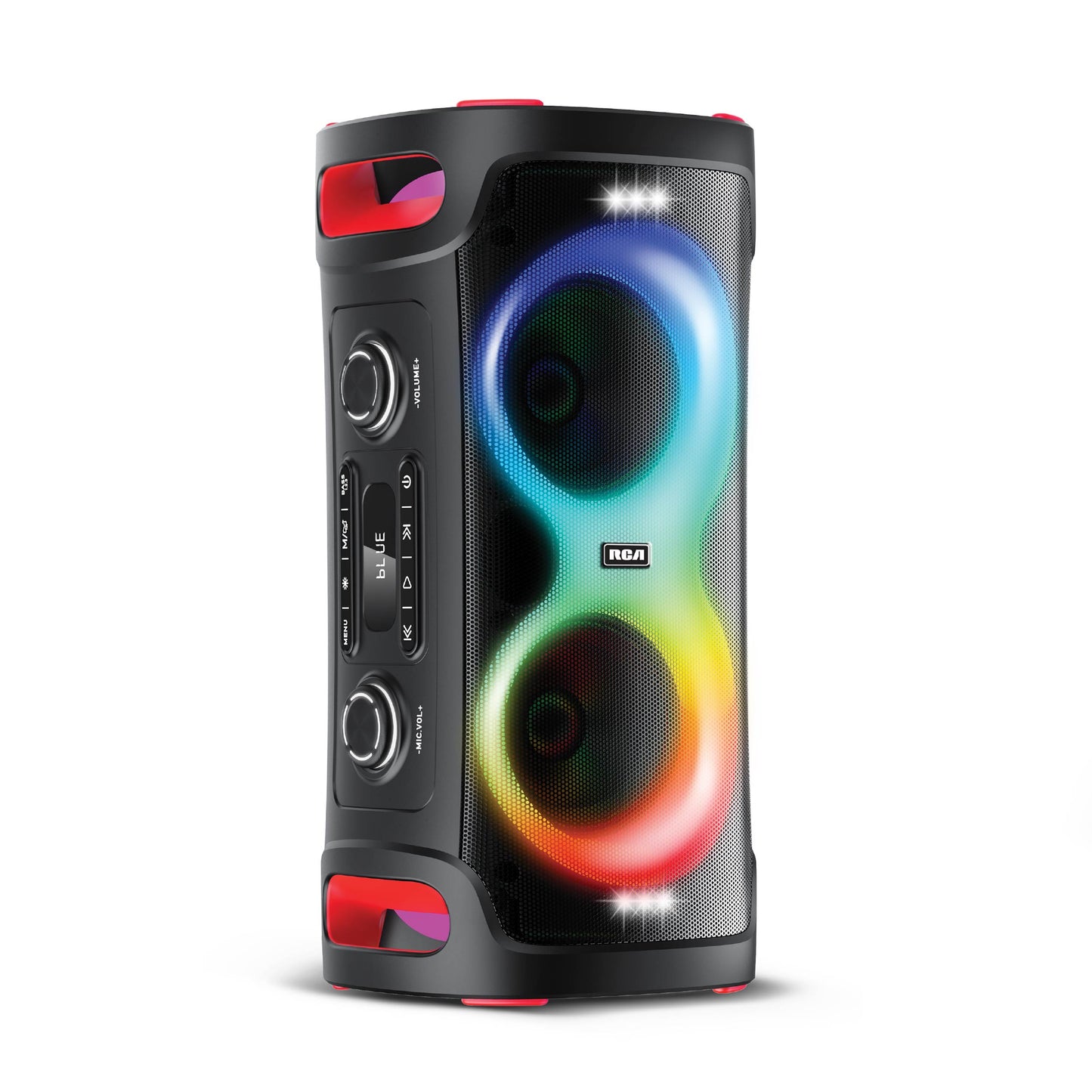 RCA BEAT-206 Portable Bluetooth Speaker Wireless Karaoke Speaker with Mic & RGB Light