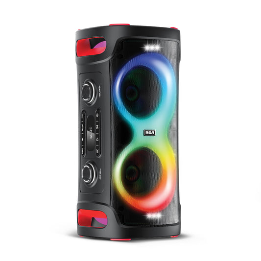 RCA BEAT-206 Portable Bluetooth Speaker Wireless Karaoke Speaker with Mic & RGB Light