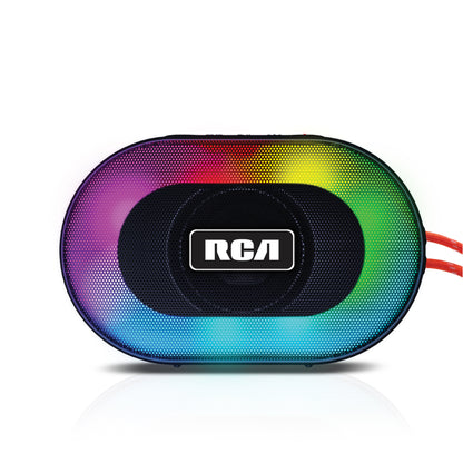 RCA IP5 Disco-101 Water-Resistant Bluetooth Speaker with LED Mode - Top Tech Audio 