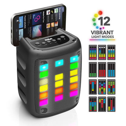 RCA Disco 103 RGB Wireless Mini Party Speaker with LED Show Lights and 3" Woofer - Top Tech Audio 
