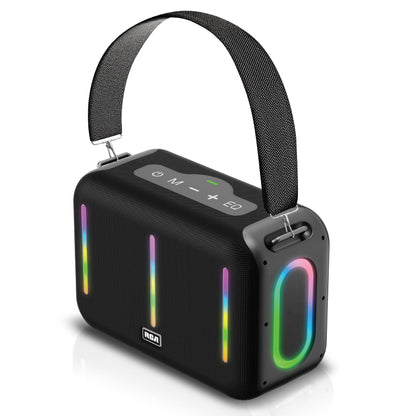 RCA FLAME-203 Portable Bluetooth Speaker Wireless Karaoke Speaker with Mic & RGB Light