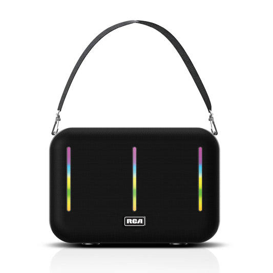 RCA FLAME-203 Portable Bluetooth Speaker Wireless Karaoke Speaker with Mic & RGB Light