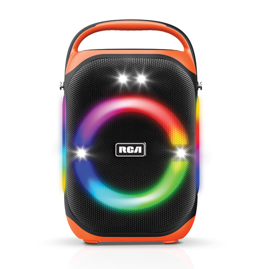 RCA FLEX-206 Portable Bluetooth Speaker Wireless Karaoke Speaker with Mic & RGB Light