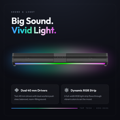 TOPTECH KIK-2121 24-Inch Portable Bluetooth Soundbar