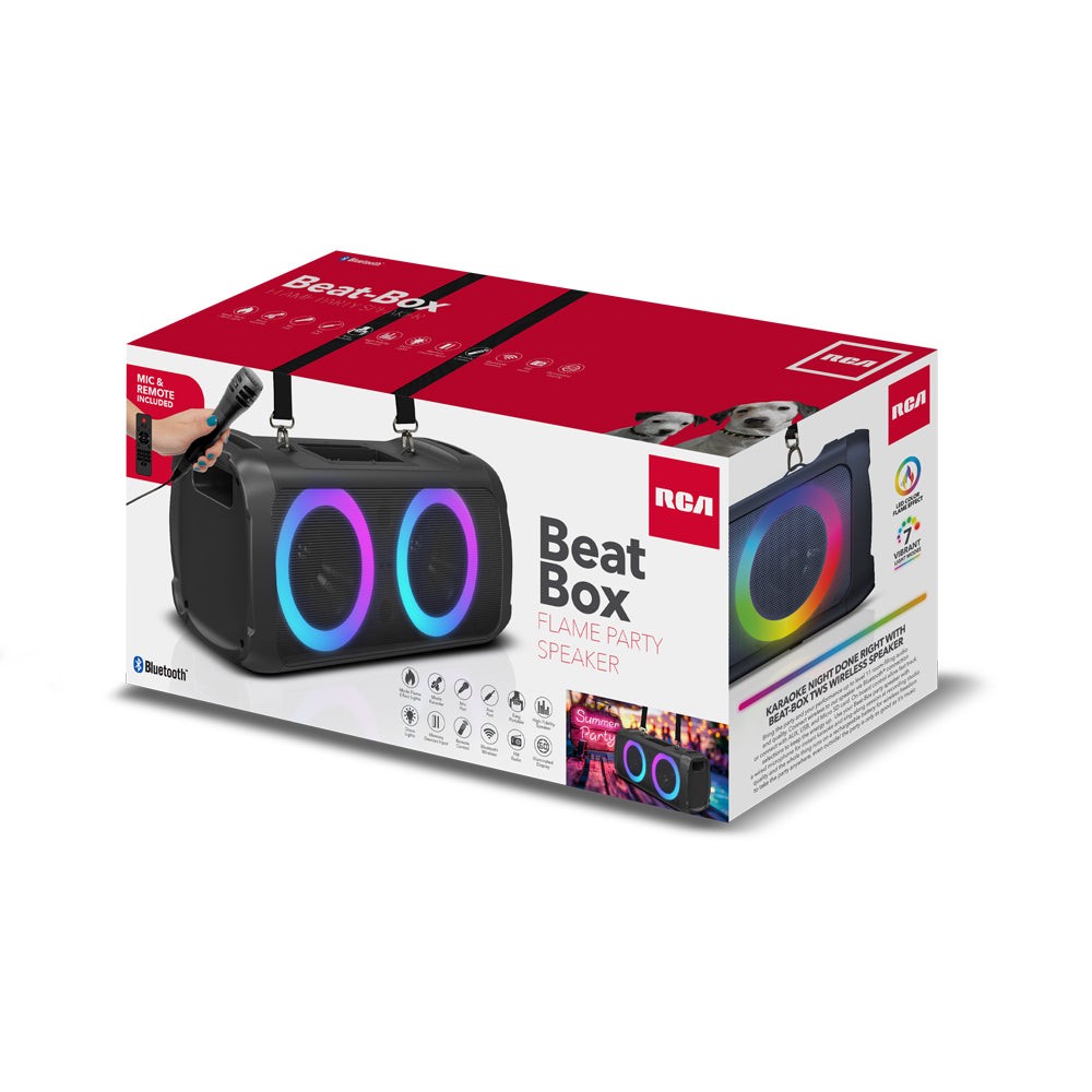 RCA STAGE-206 Double 6.5" Bluetooth Speaker with Mic, Remote & Carry Strap - Top Tech Audio 