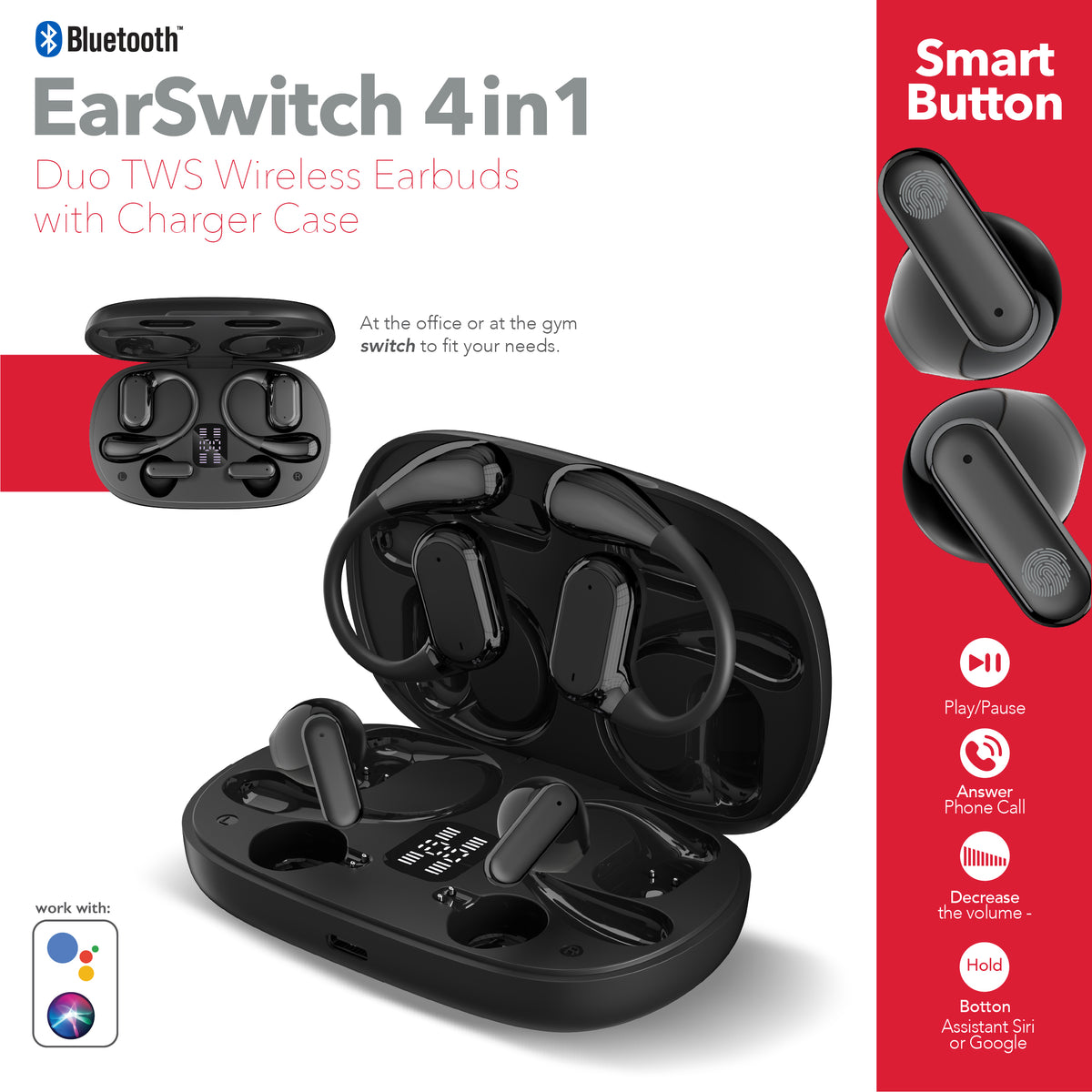 RCA TUNE-22 True Wireless Earbuds with Dual Pair Design