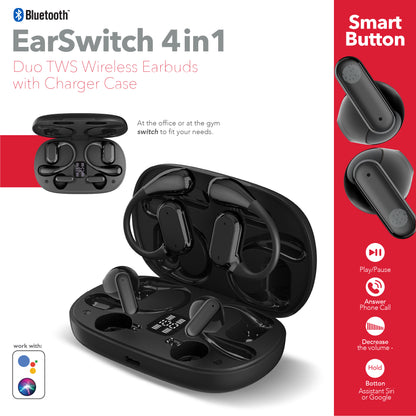 RCA TUNE-22 True Wireless Earbuds with Dual Pair Design