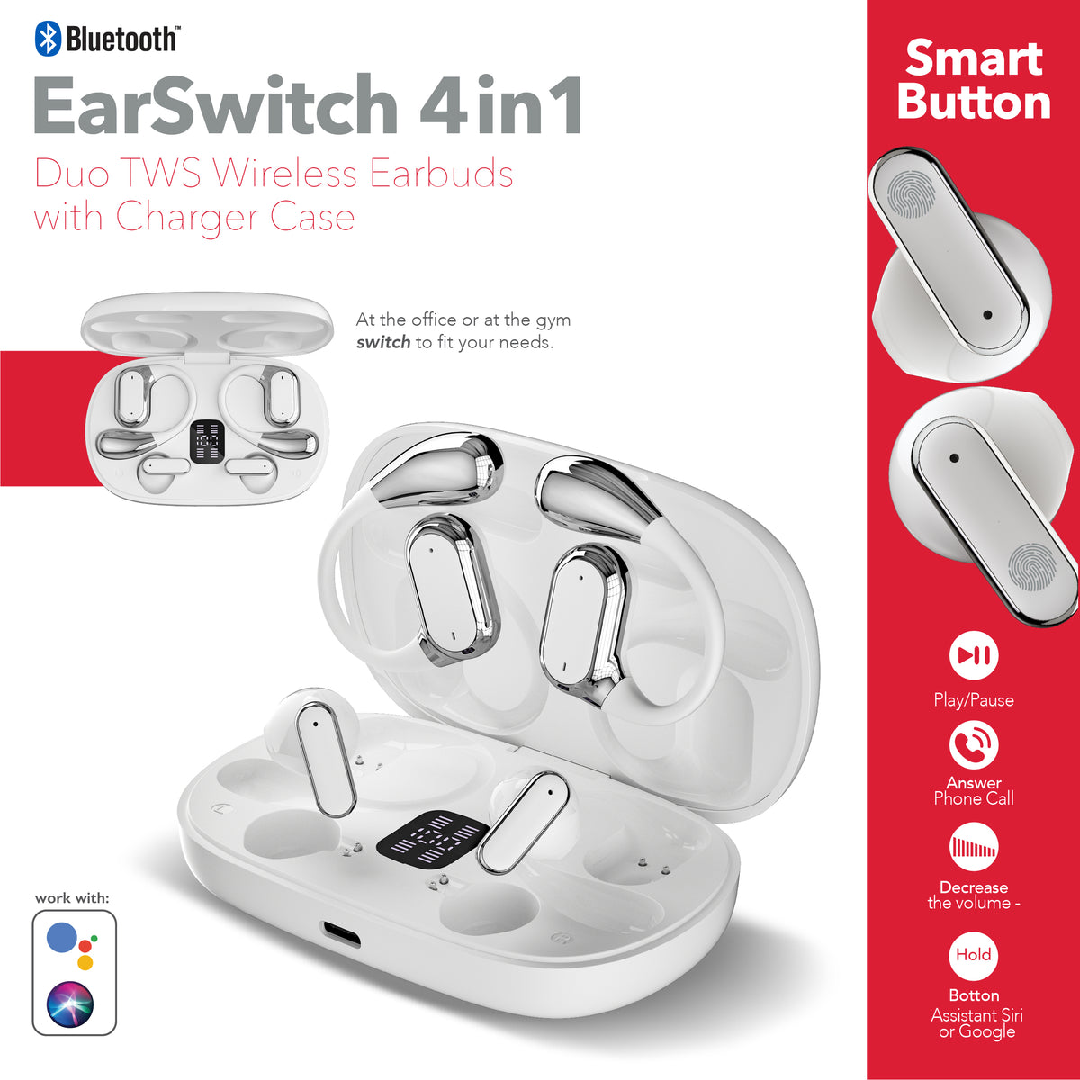 RCA TUNE-22 True Wireless Earbuds with Dual Pair Design