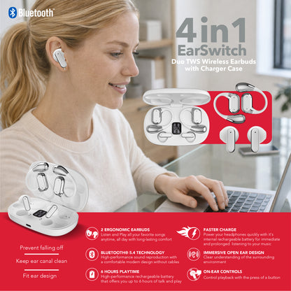 RCA TUNE-22 True Wireless Earbuds with Dual Pair Design
