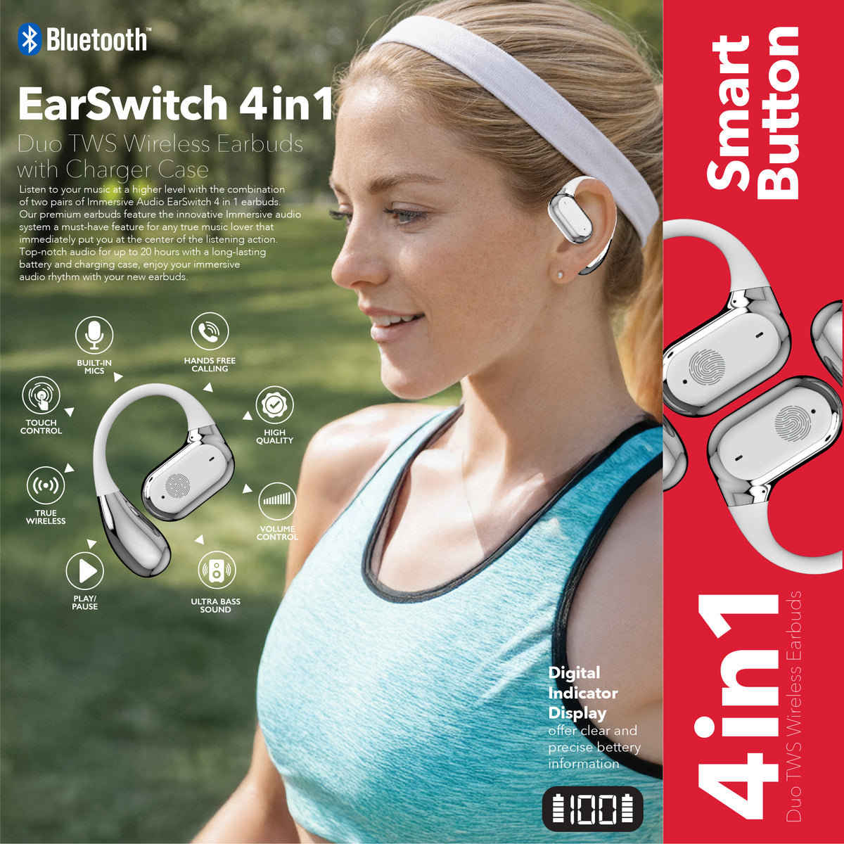 RCA TUNE-22 True Wireless Earbuds with Dual Pair Design