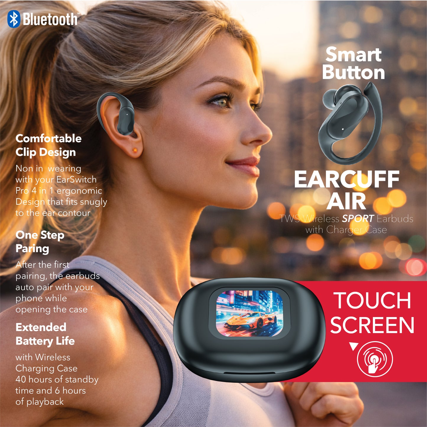 RCA TUNE-50 True Wireless Earbuds with Touch Controls & Voice Assistant